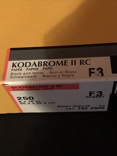 KODAK PHOTOGRAPHIC PAPER F3 KODABROME II RC 8X10 250 SHEETS VINTAGE