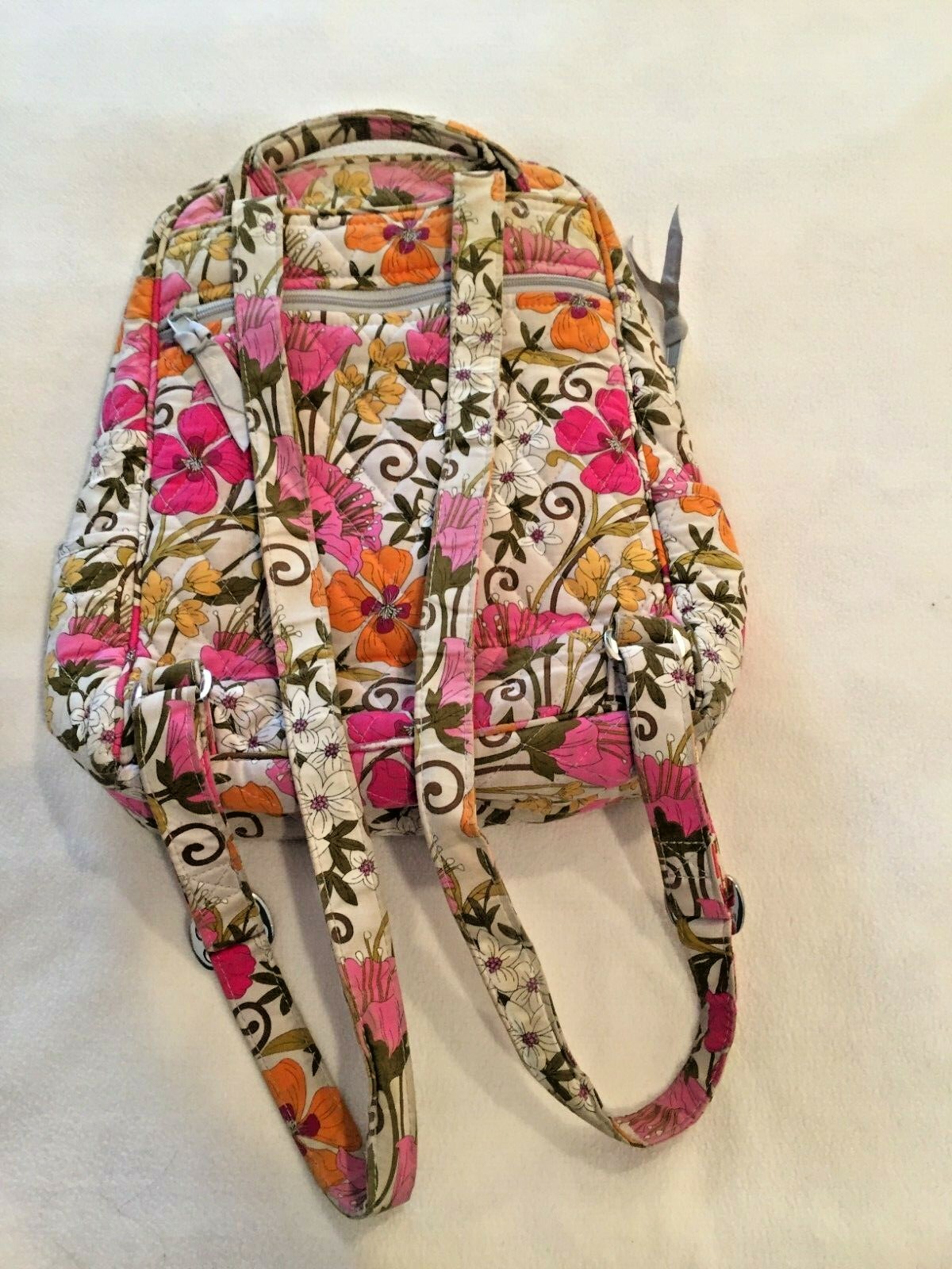 Vera Bradley backpack used as purse or handbag in Tea Garden pattern - VGUC