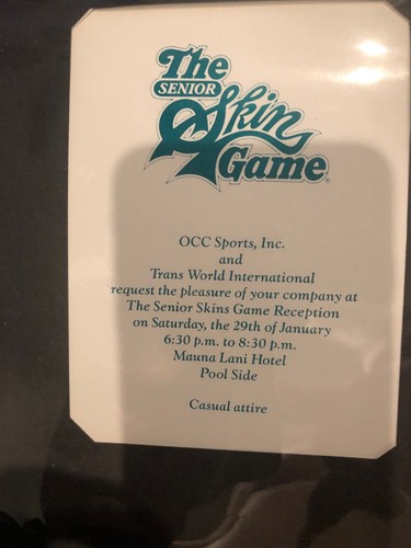 Arnold Palmer Signed 1994 The Senior Skin Game Autograph Card