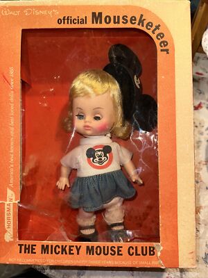 Horsman Disney Mickey Mouse Club Mouseketeer Girl Doll 9'' w/ vintage box #30
