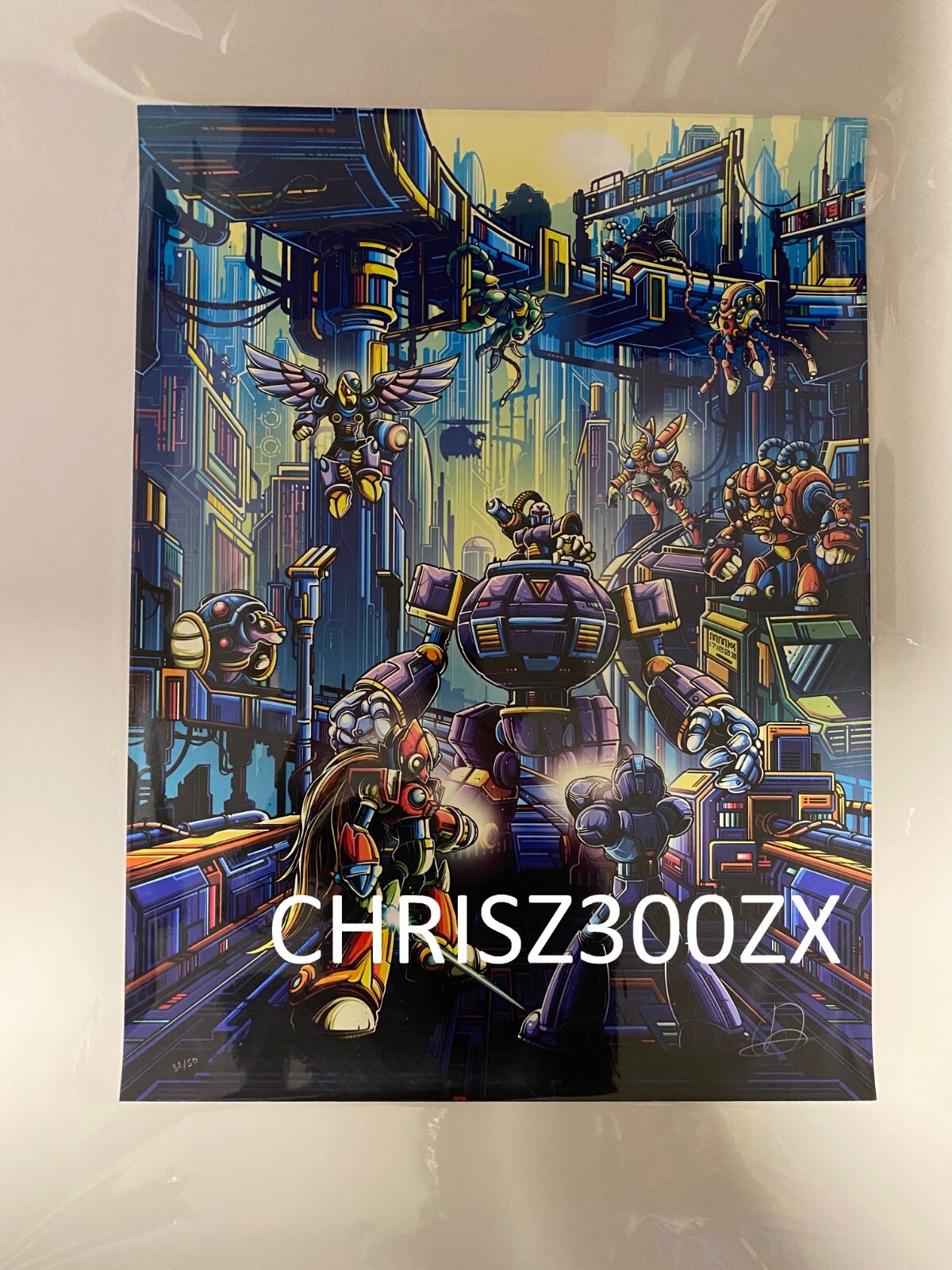 ミー Megaman X Mega Man Zero Hunter Dan Mumford Poster Giclee