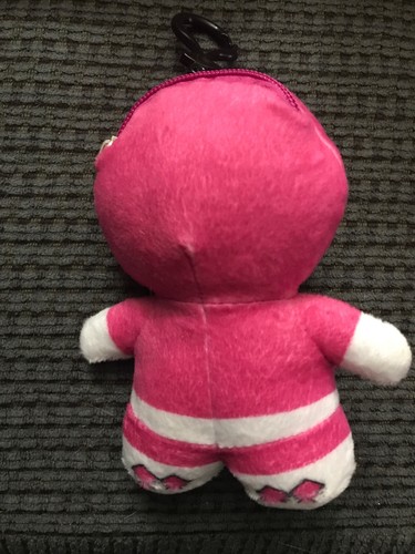 5” Plush Sabans PINK POWER RANGER Backpack Clip Key Chain Toy Coin Purse Wallet