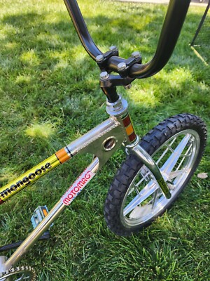 RARE VINTAGE MONGOOSE MOTOMAG BMX COMPLETE BICYCLE. OG NICKEL.