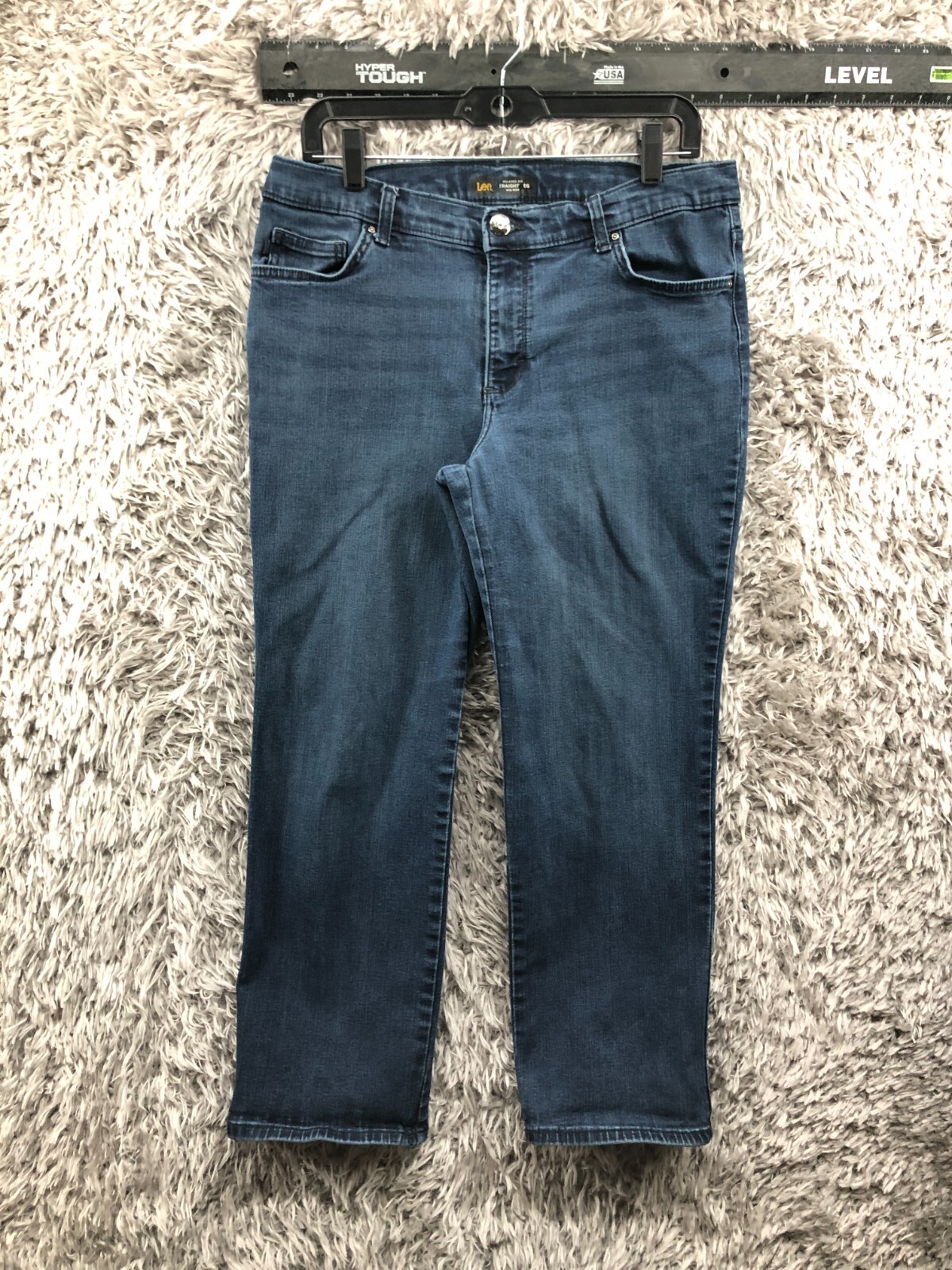 Lee Relaxed Fit Straight Jeans Size 12 Short Womens Mid Rise