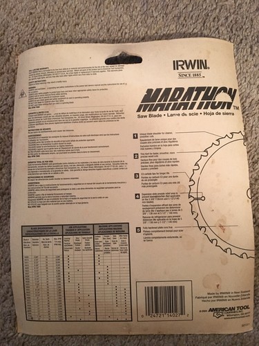 Marathon Irwin 18-tooth 5 1/2 Inch Carbide saw blade