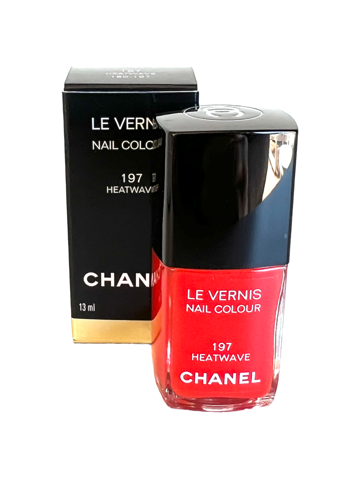 Rare Chanel Le Vernis Nail Color Polish Heatwave 197 Tomato Red Orange Coral