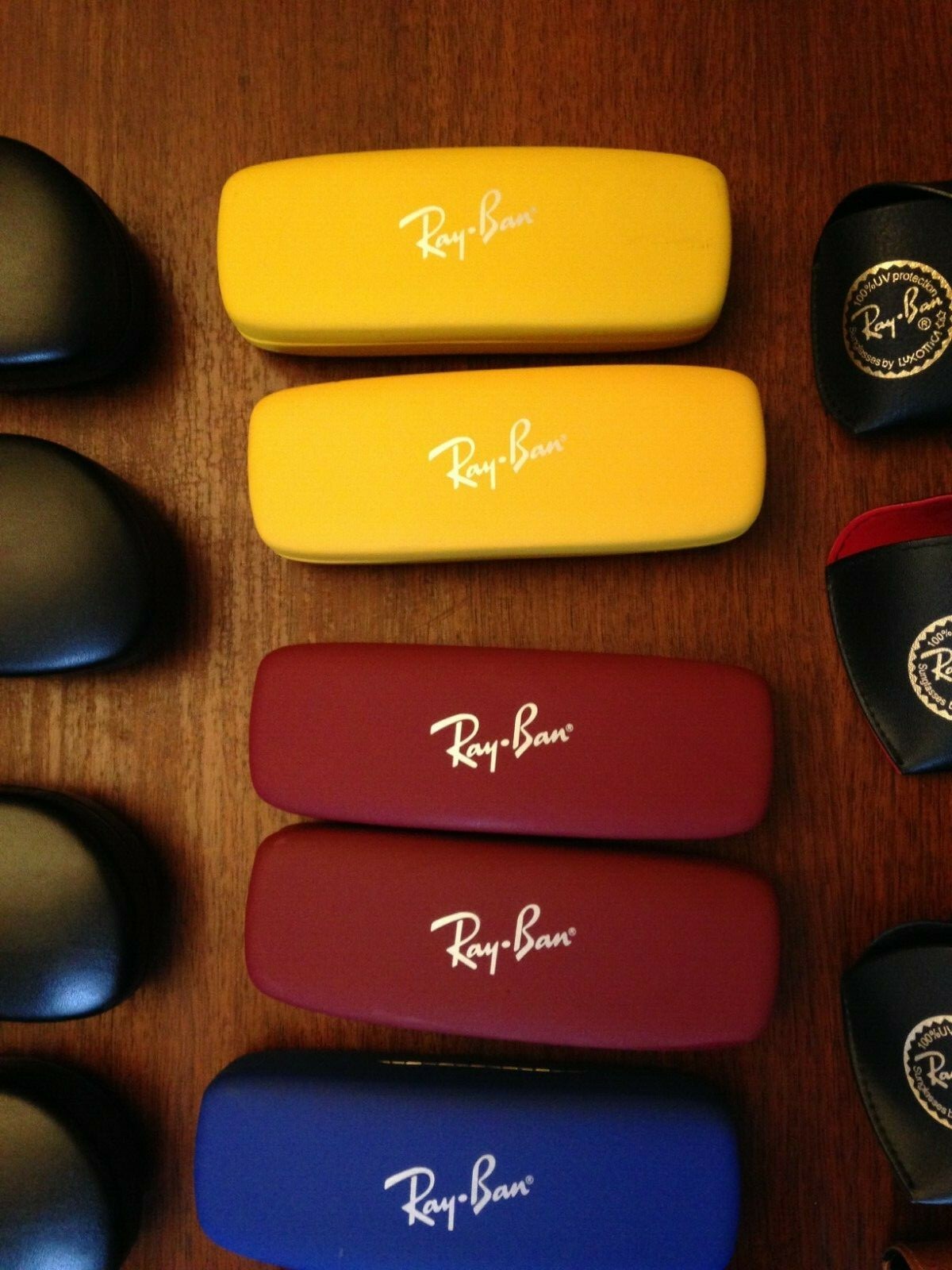 RAY BAN SUNGLASS/EYEGLASS CASES - LOT OF 20 - ASSORTED - SOFT & HARD AUTHENTIC