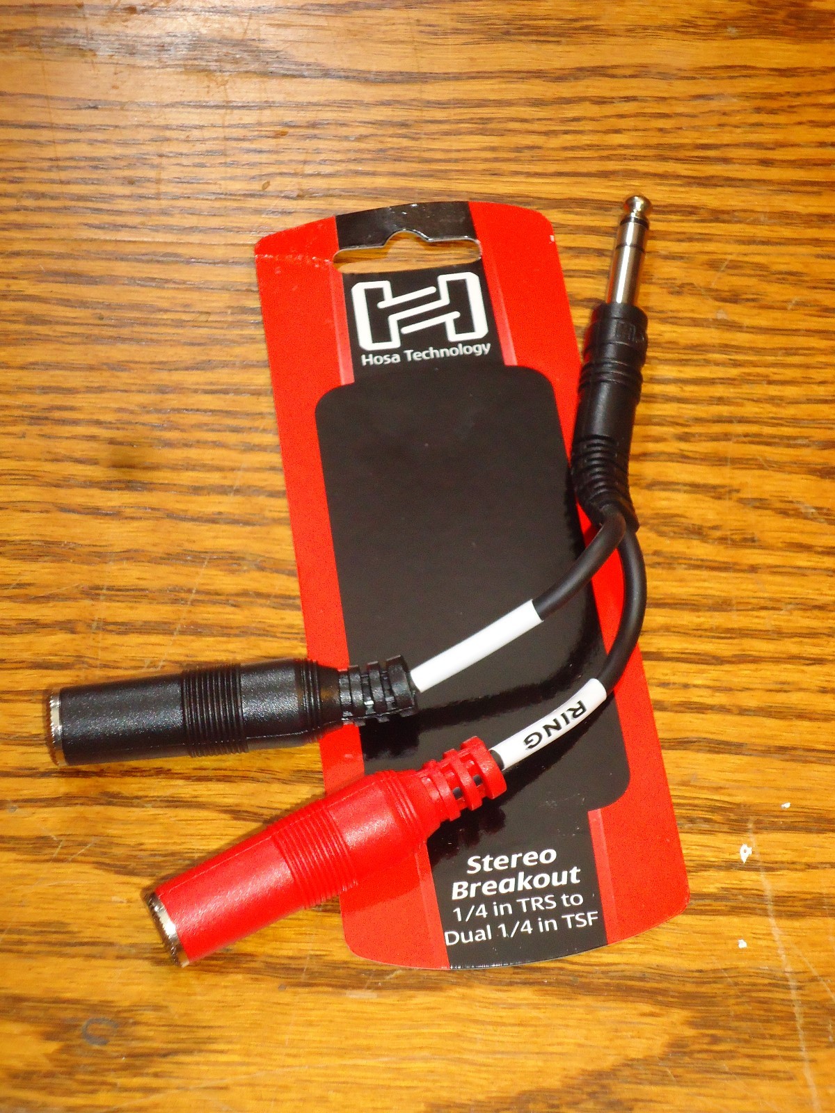 SPLITTER ADAPTER Y CABLE CORD 1/4 STEREO MALE TO SEPERATE LEFT RIGHT FEMALE JACK