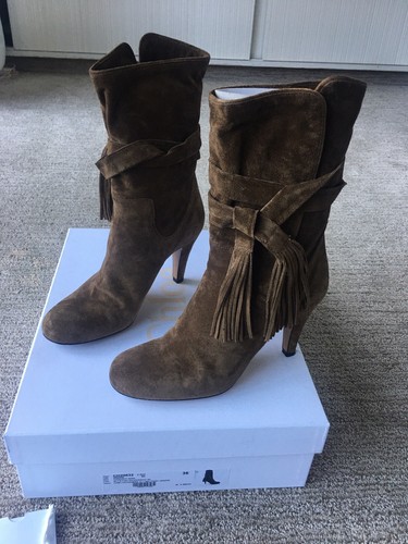 Chloe Ankle Boots Suede With Tassel Tie, Size 36 / 6 | eBay