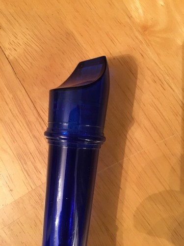 Recorder Transparent Blue Canto One-Piece Translucent Soprano Baroque Fingering