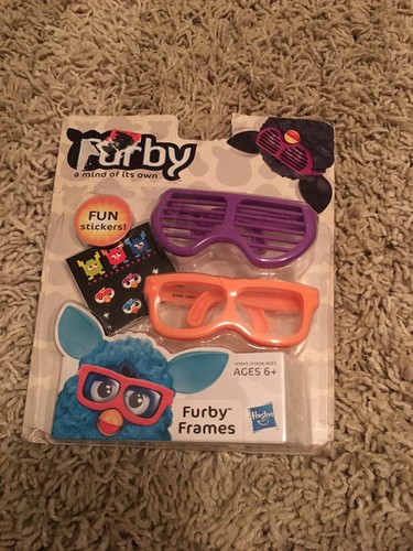 FURBY FRAMES Style GLASSES Set Sunglasses Blinds PURPLE ORANGE Stickers NEW