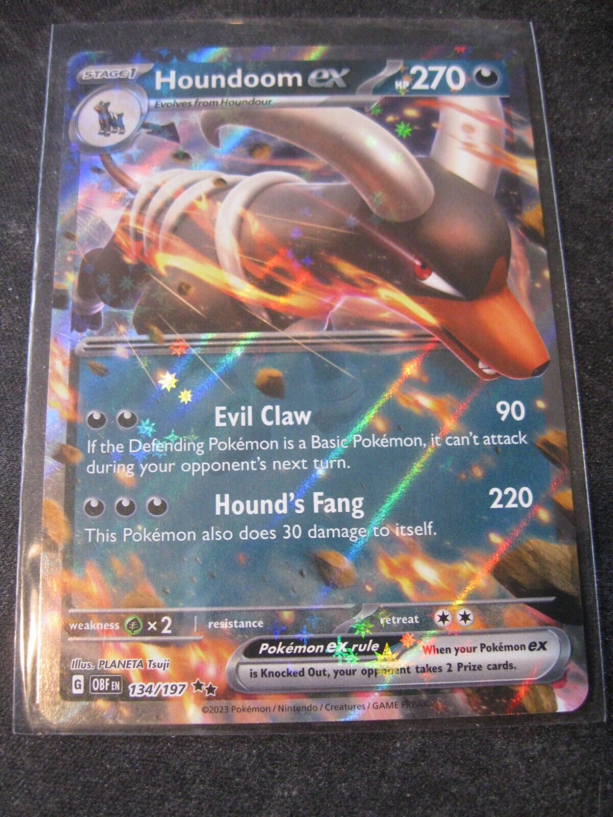 HOUNDOOM EX 2023 Pokemon Scarlet and Violet Obsidian Flames HOUNDOOM EX 2023 Pokemon Scarlet and Violet Obsidian Flames