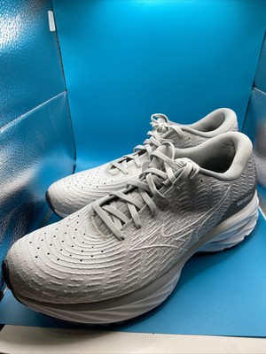 Mizuno Wave Rider 26 SSW Super Wide Grey Women Sz 11.5 Running Shoes J1GD2277-23