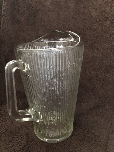 Vintage Anchor Hocking Clear Soreno PItcher 64 0z
