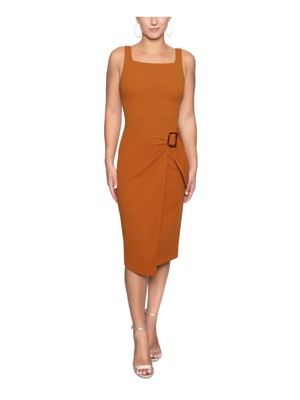 

RACHEL RACHEL ROY Женское оранжевое платье без рукавов с пряжкой и искусственным запахом на подкладке, размер, Оранжевый