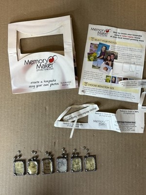 Memory Maker Photo Bracelet 7" Holds 6 Photos - DIY Kit - Open Box