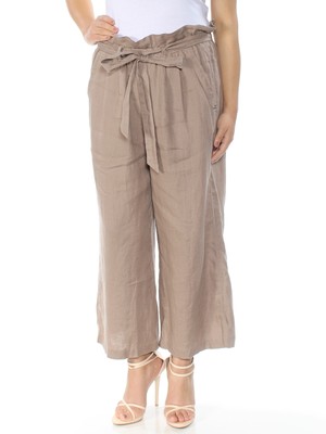 

Женские бежевые широкие брюки DKNY, Бежевый, DP7T5376