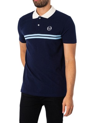 

Мужская рубашка-поло Supermac Sergio Tacchini, синяя, Синий, STM14566-225