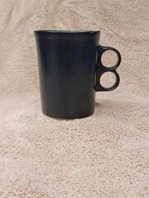 Vintage Bennington Pottery Trigger Handle Mug # 1340 Black David Gill Vermont 