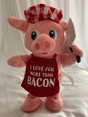 Valentine's Chef Pig Animated Sings Feel Like Bacon Love New