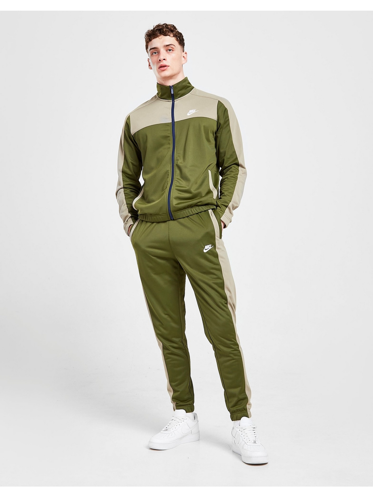 Mens Nike Full Tracksuit Bottoms Zip Top Khaki Trousers Jacket Pants Joggers Set eBay