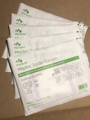 15 Pads - LARGE Mepilex Border Sacrum 8.7 x 9.8 in / 22 x 25 cm Molnlycke 282455