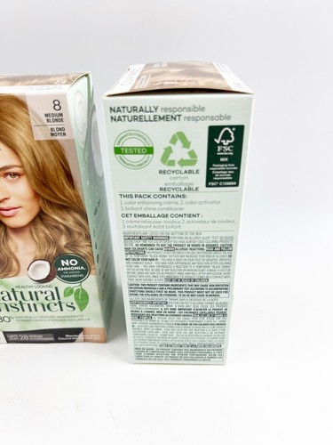 TWO Clairol Natural Instincts 8 Medium Blonde Semi-Permanent Discontinued