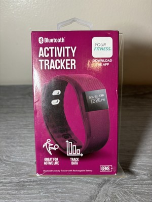 GEMS Bluetooth Activity Tracker w/Adjustable Rose Color Band/ New Open Box