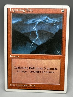 Lightning Bolt - 4th Edition Core Set - MTG Magic the Gathering 1995