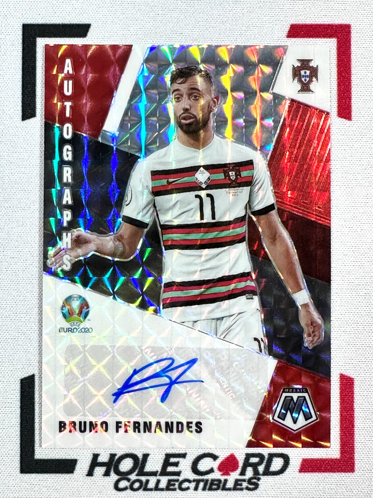 BRUNO FERNANDES 2021 Panini Mosaic Uefa Euro Auto Autograph