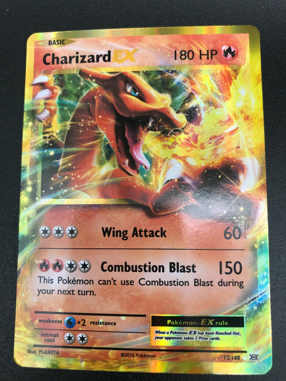 Charizard EX ULTRA RARE 12/108 Pokemon Card TCG XY Evolutions HOLO 