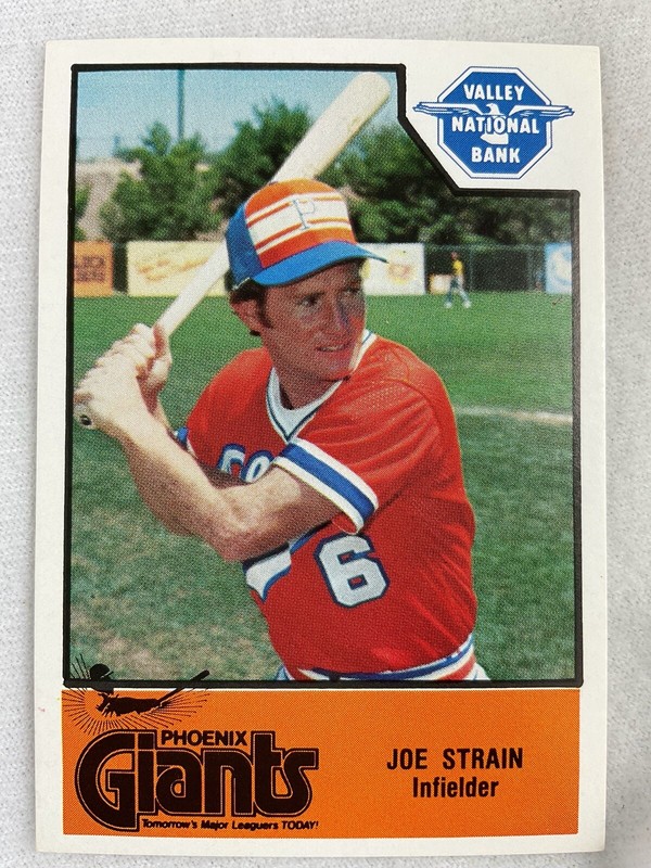 1979 Phoenix Giants-Minor League Baseball Card#09-Joe Strain | eBay