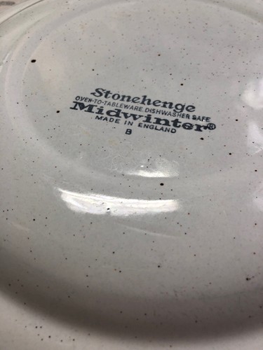 3 Dinner Plates Stoneware Stonehenge 10” - Midwinter - England