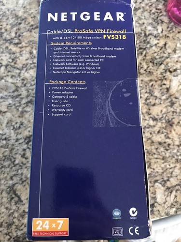 NETGEAR FVS318 ProSafe VPN Firewall 8 with 8-Port 10/100 Switch Cable/DSL