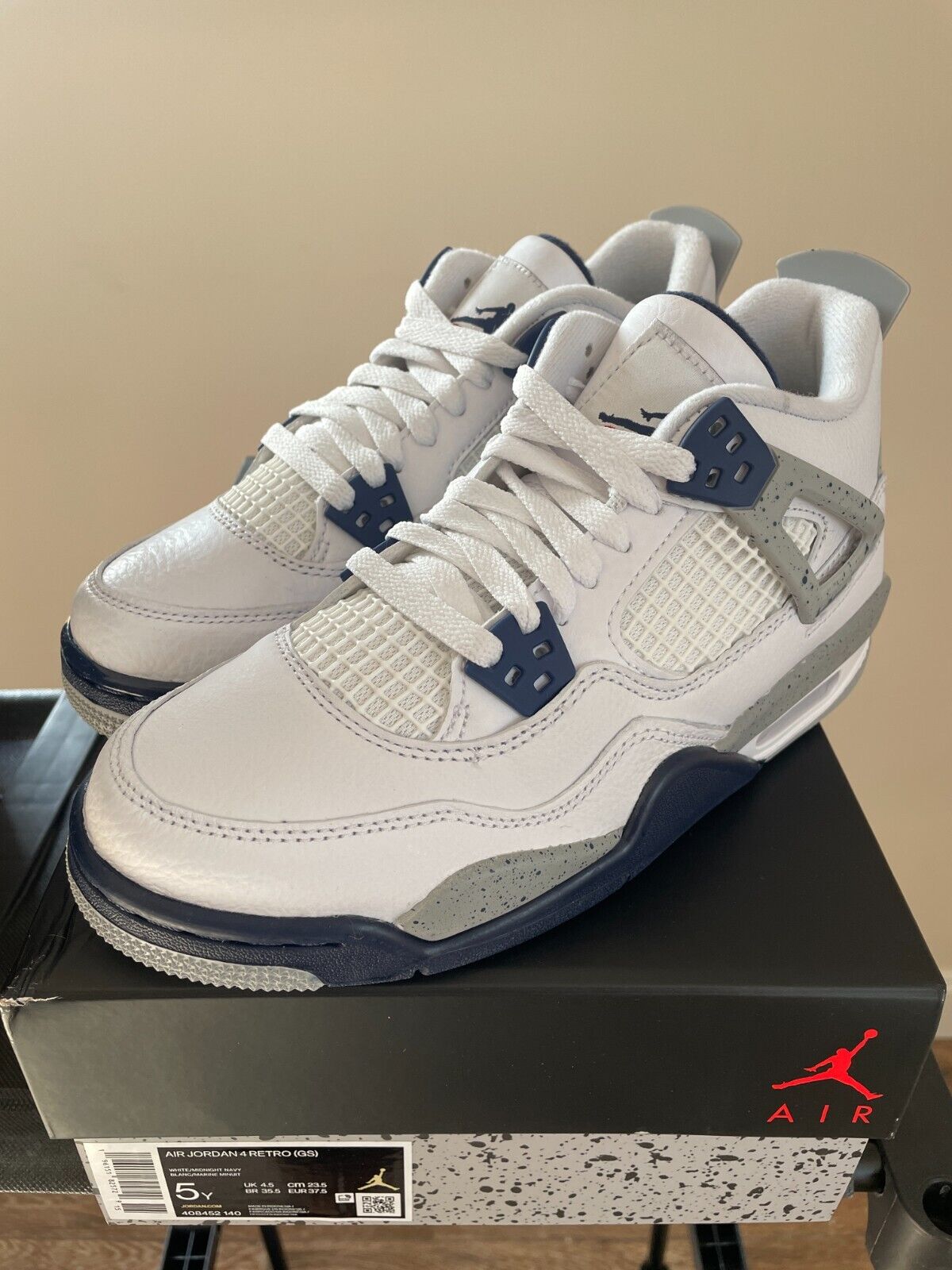 Jordan 4 Midnight Navy Retro GS 5y / 6.5 Women 408452-140 Jordan 4 Midnight Navy Retro GS 5y / 6.5 Women 408452-140