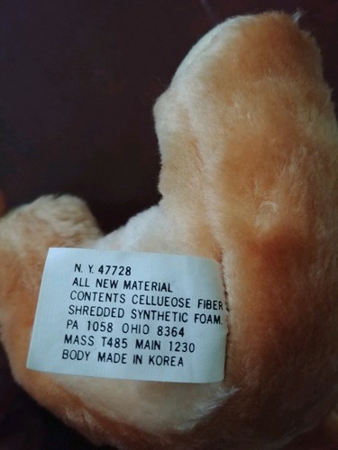 Soft Things Inc Gold and Tan Bow Tie Teddy Bear 6