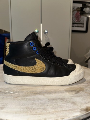 Nike Stussy Blazer Mid All Court Mid Size 9 408577-001 Black