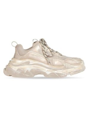 

BALENCIAGA Женские бежевые спортивные кроссовки Triple S с круглым носком, Бежевый, 524039W3CN3