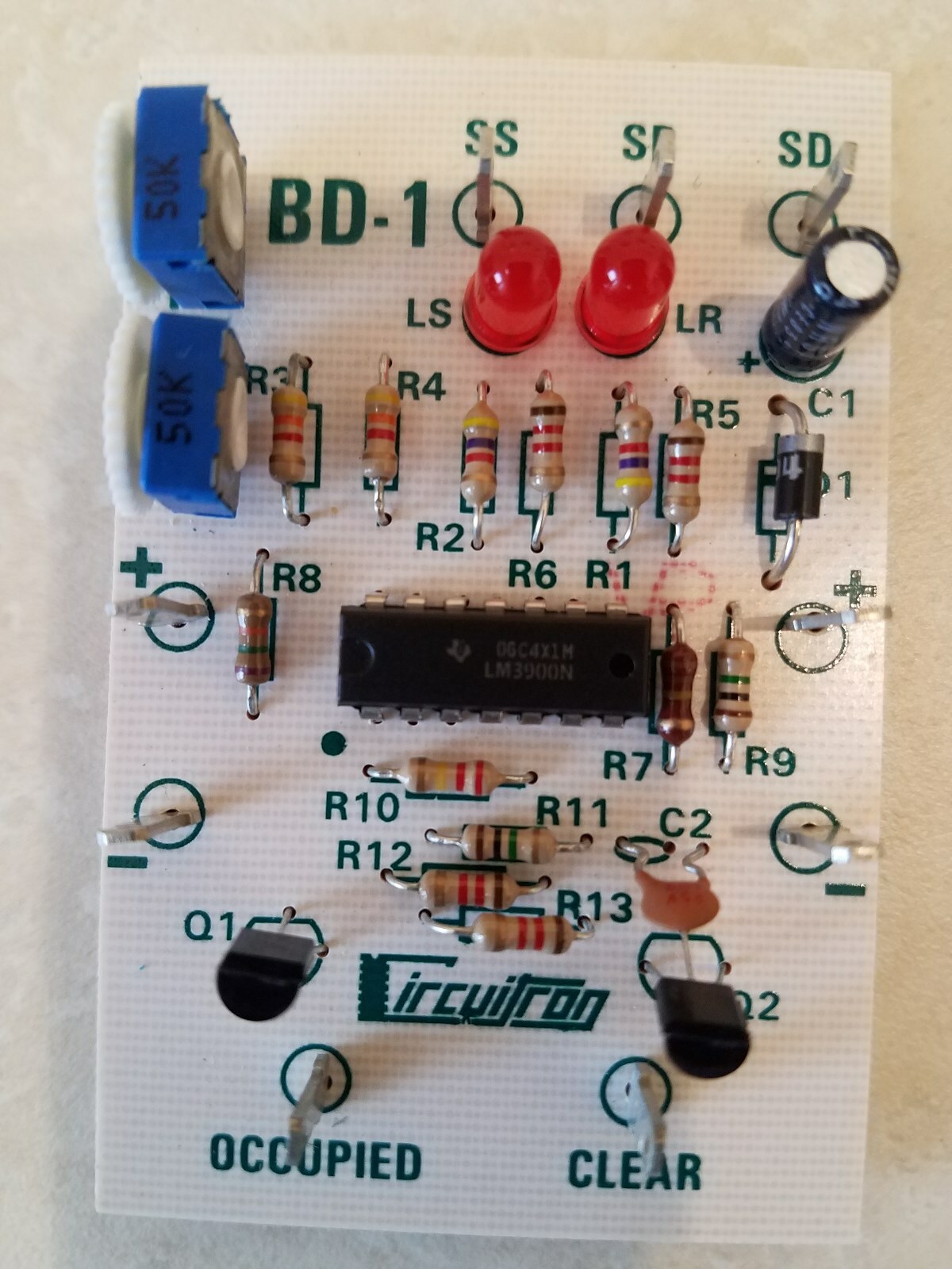 CIRCUITRON BD-1 BLOCK OCCUPANCY DETECTOR, ALL SCALES