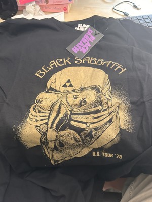 Black Sabbath T Shirt US Tour 78 Official Mens Avengers Iron