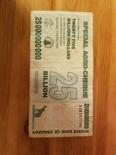 Zimbabwe 25 Billion circulated