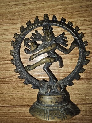 Brass/Bronze? Nataraja God Of Dance Lord Shiva Hindu 4'' Figurine Statue