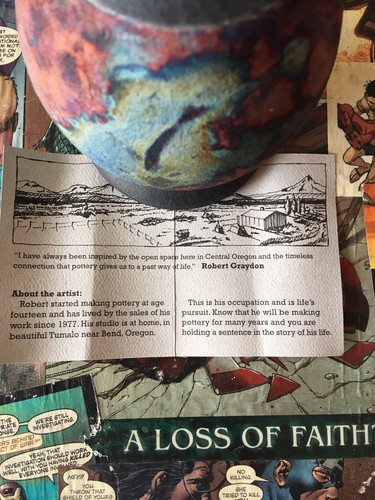 Signed Robert Graydon Raku Art Pottery Vase