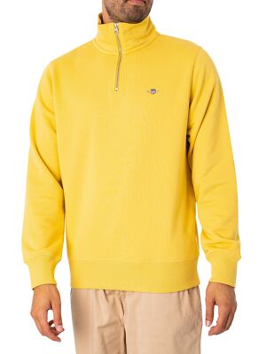 

Мужской свитшот GANT Regular Shield на молнии до половины, желтый