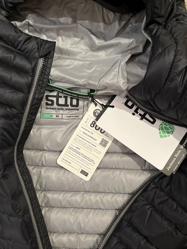 STIO STIO MENS PINION 800 DOWN HOODED JACKET MEDIUM. MOUNTAIN ABYSS MSRP $285