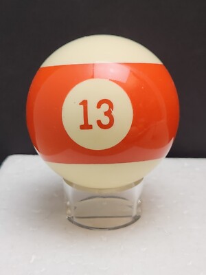 Vintage Replacement Pool Ball Billiards Orange Striped #13 SURE-SHOT #1115
