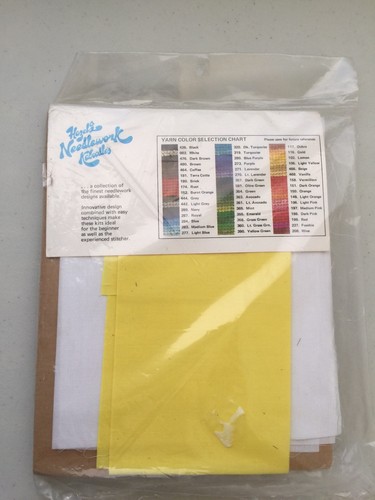 Vintage 70's Hazel Pearson Handicrafts Cross Stitch Happiness friends Pillow Kit