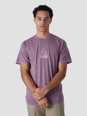 

Мужская ярко-фиолетовая повседневная футболка HUF x Pleasures Dyed SS Lifestyle, Фиолетовый, HUF x Pleasures Dyed SS Lifestyle T-Shirt