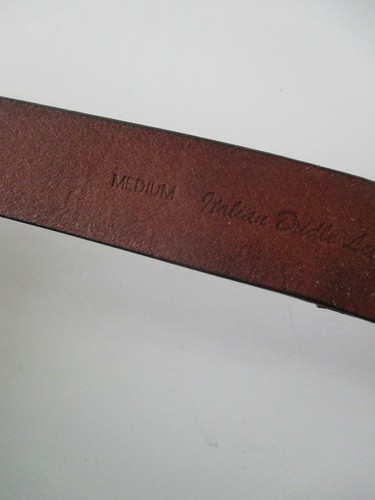 Nine West Mens Belt Italian Bridle Leather Sz Medium Brown