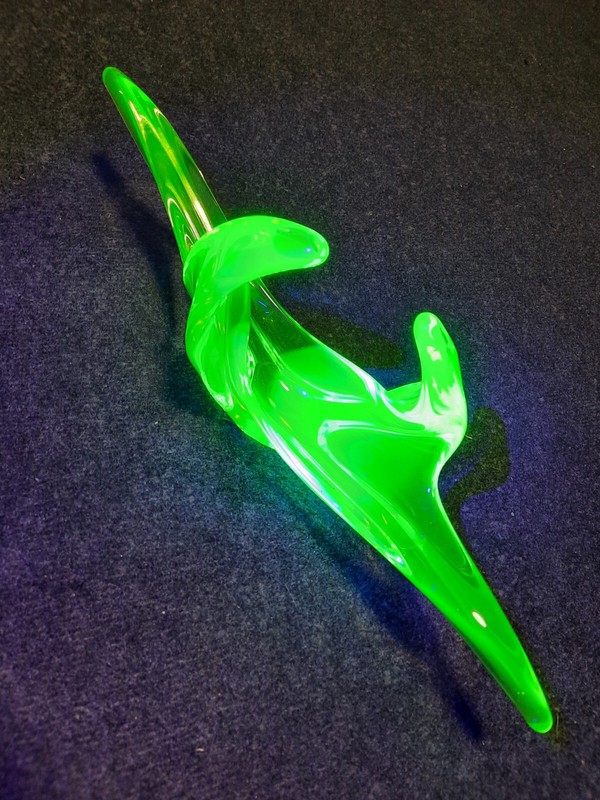 Grand Vide Poche , Centre De Table Ouraline Uranium Faire Offre Vaseline Glass